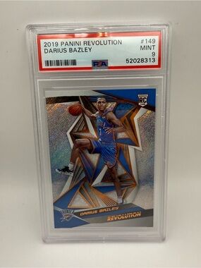 2019 Panini Revolution Darius Bazley RC PSA 9 Mint #149 Clean Grade